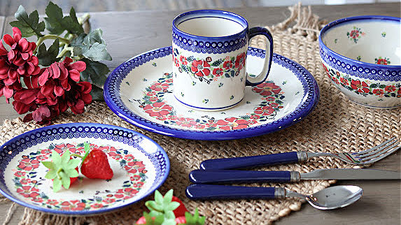 Blue Rose Polish Pottery | Polish Pottery, Stoneware, Ceramics and
